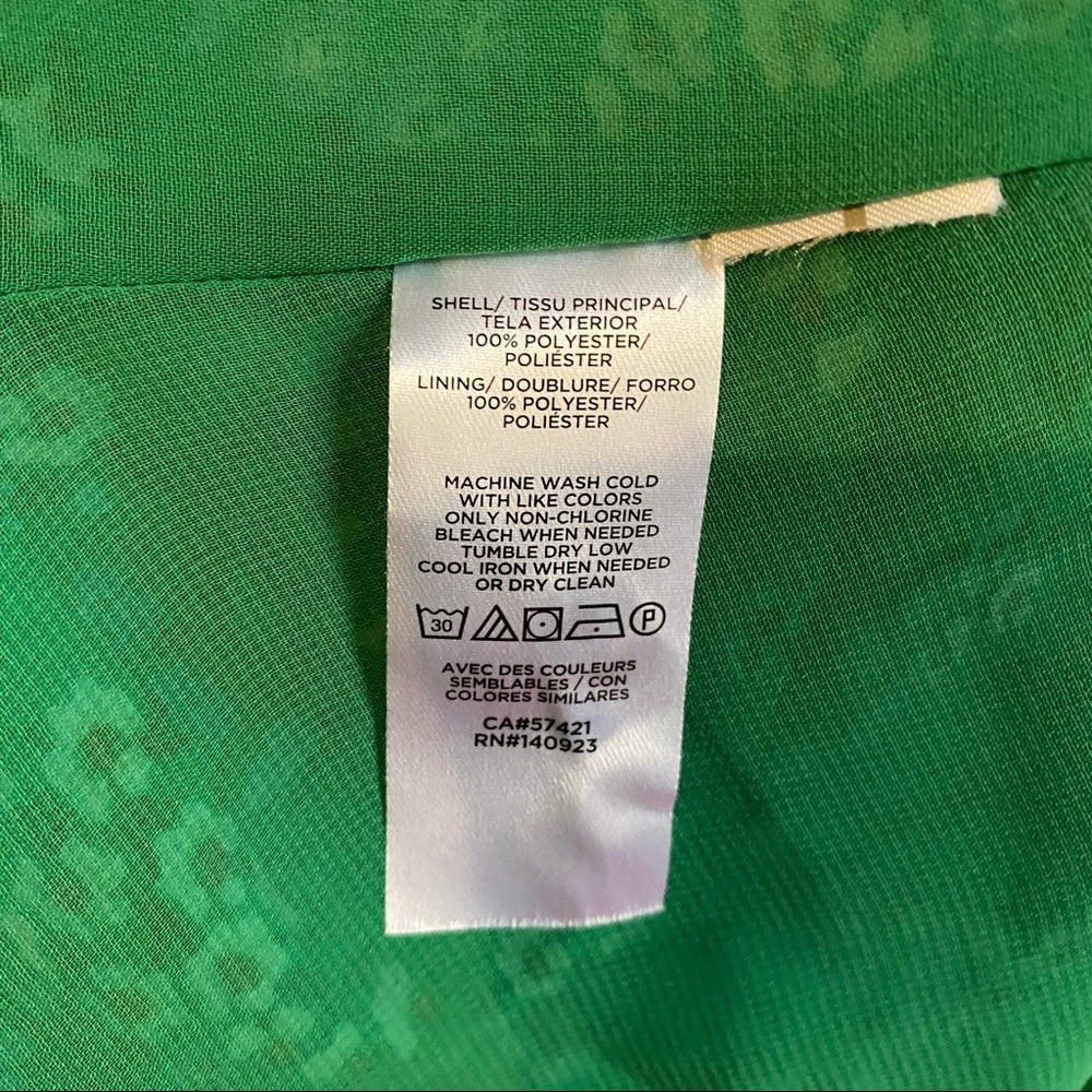 🌟HP!🌟 LOFT Green Buttercup Puff Sleeve Dress Sz 6P - Picture 10 of 10